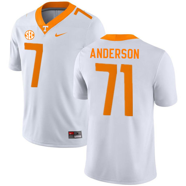 Men #71 Max Anderson Tennessee Volunteers College Football Jerseys Stitched-White